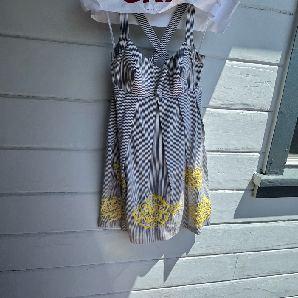 INC International Concepts Yellow and Blue Mini Dress